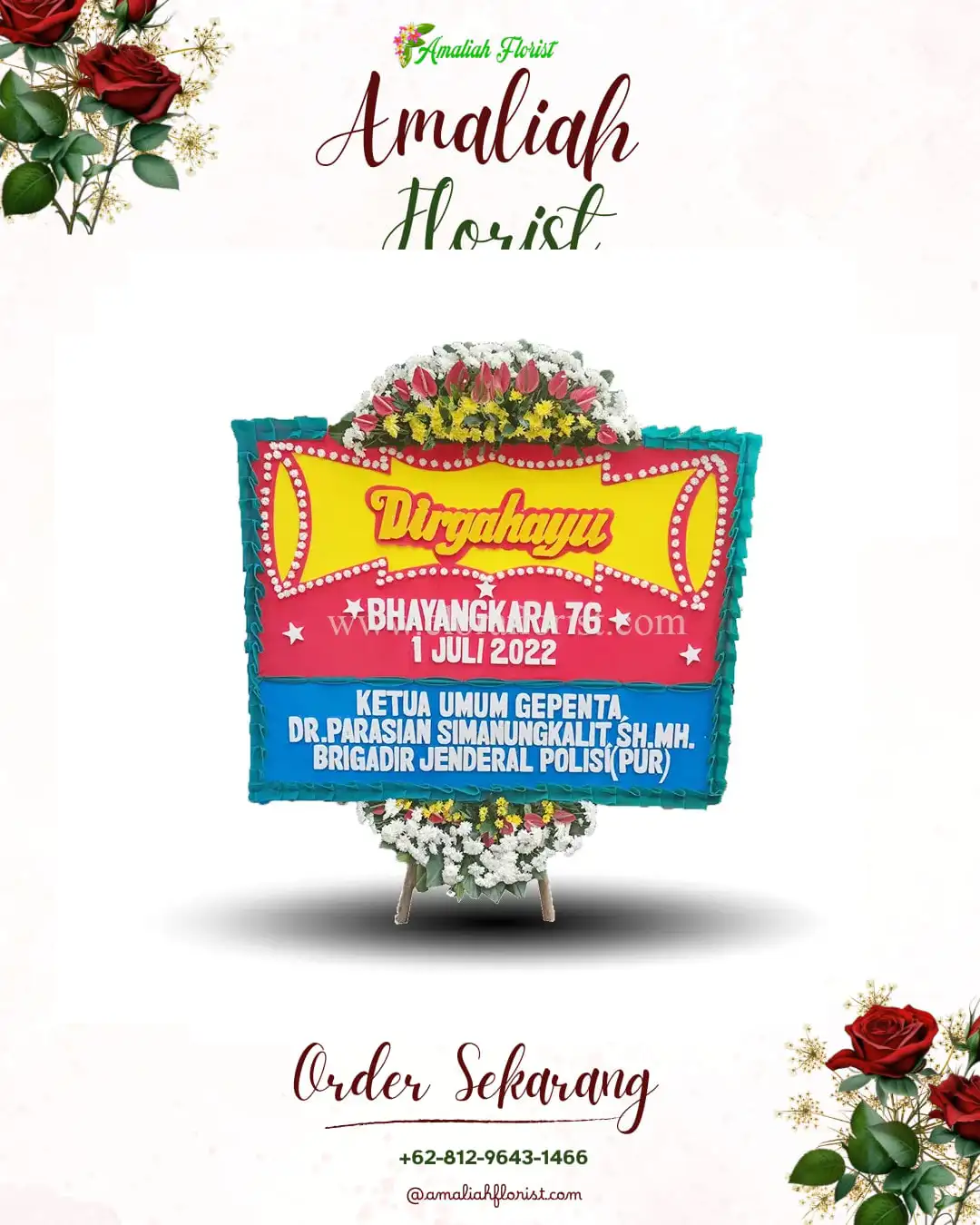 Papan Bunga HUT Ulang Tahun Sinar Petir